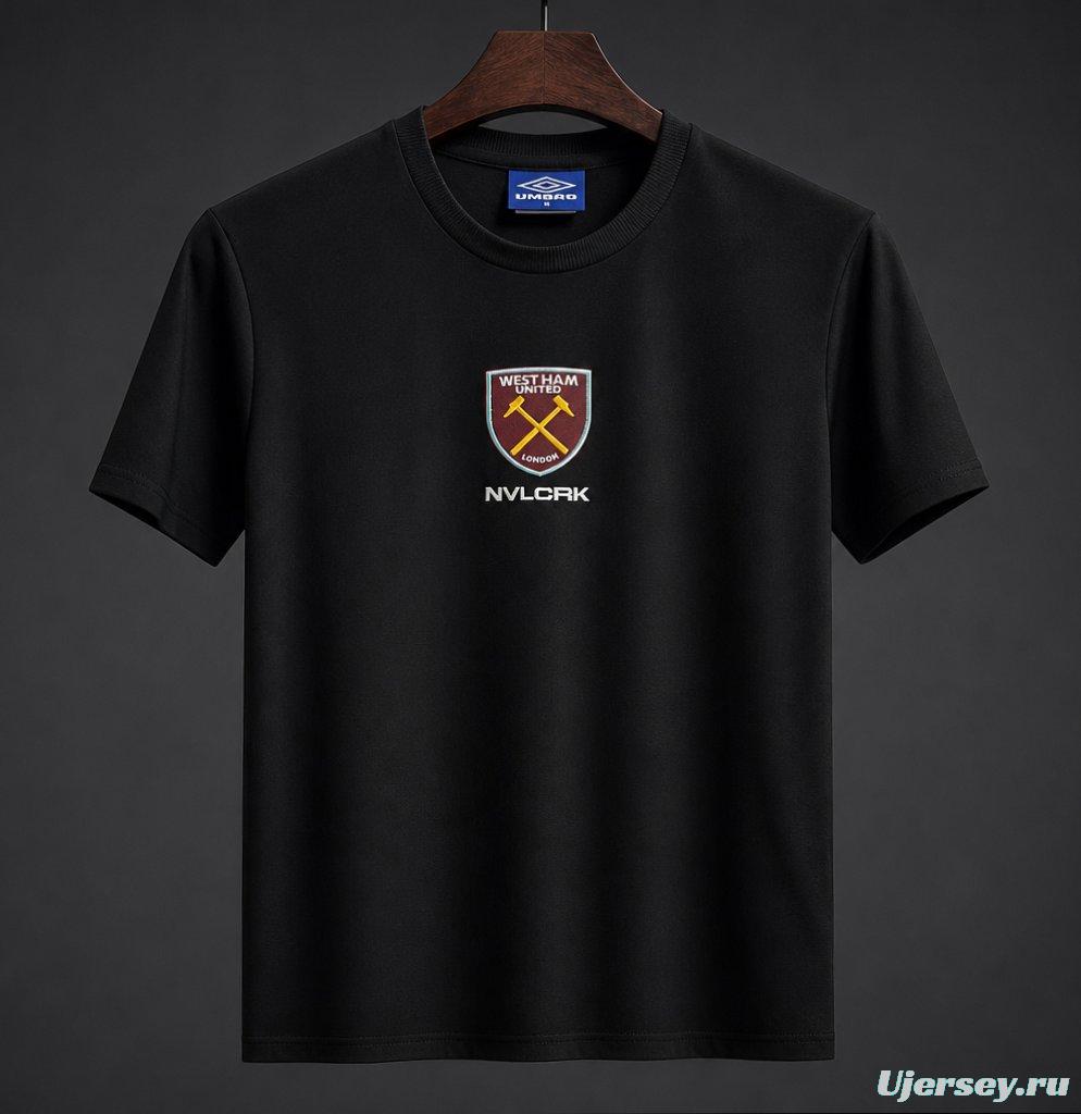 26/27 West Ham United NVLCRK Crest Men's Black Football T-Shirt