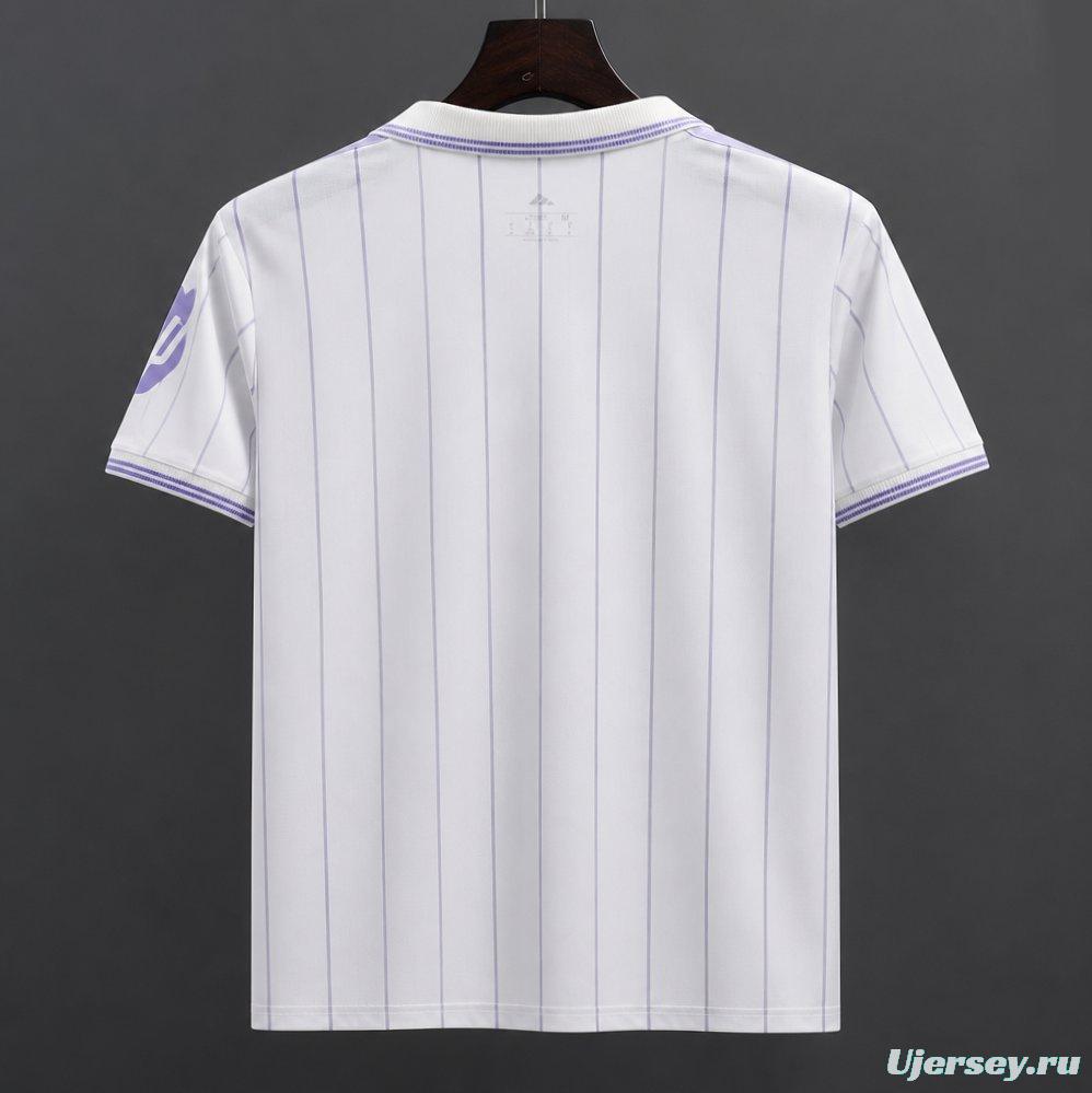 26/27 Real Madrid Vintage Style White POLO Jersey