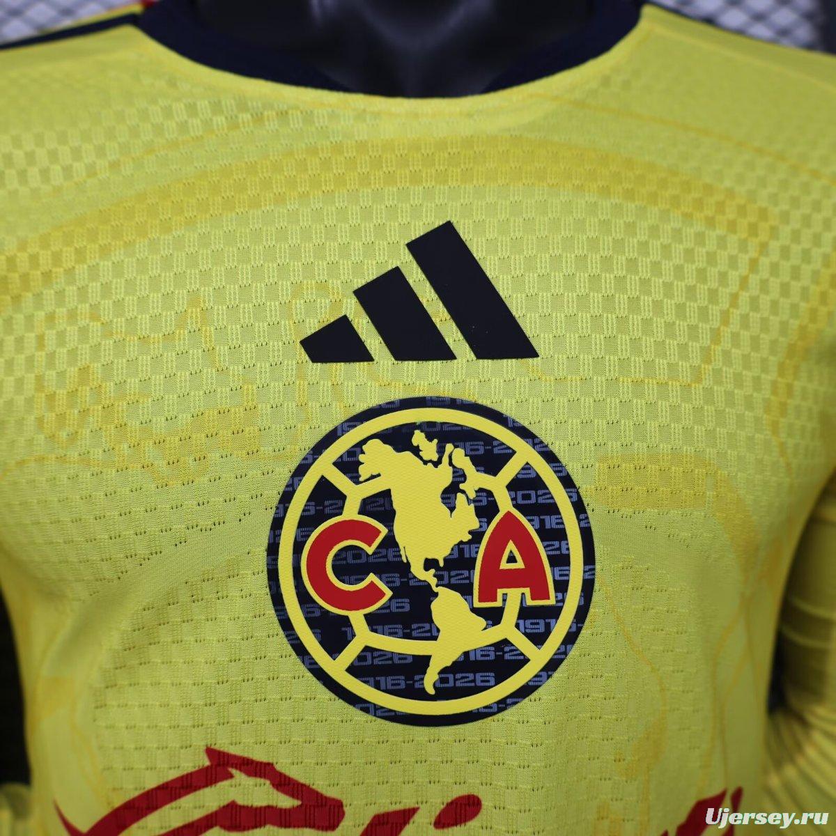 Player Version 26/27 Club America Home Long Sleeve Jersey