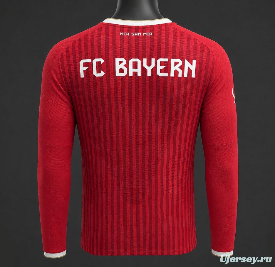 Player Version 26/27 Bayern Munich Home Long Sleeve Jersey