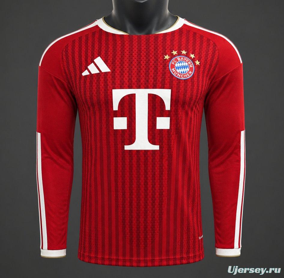 Player Version 26/27 Bayern Munich Home Long Sleeve Jersey