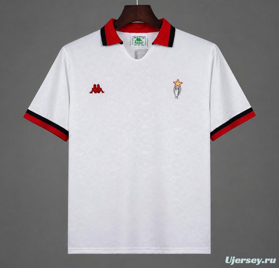 Retro 88/89 AC Miilan Away White Jersey
