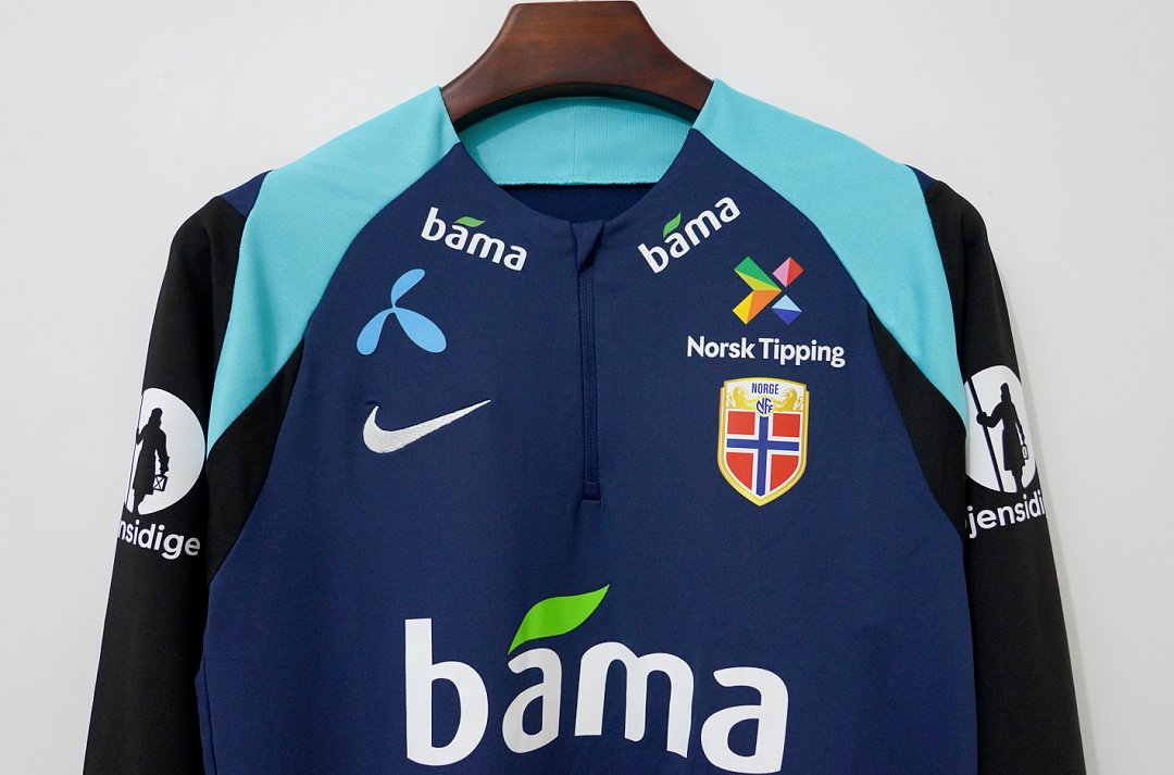2026 Norway Dark Blue Half Zipper Training Jacket
