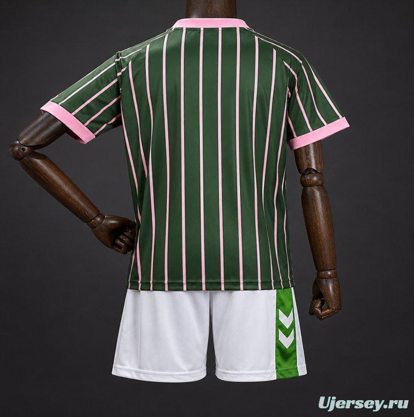 26/27 Kids Real Betis Balompié Dark Forest Green with Pink Pinstripe  Polo Collar Special Edition Jersey