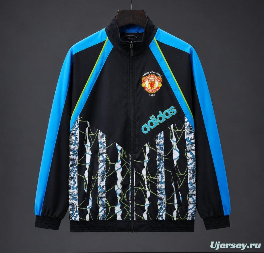 26/27 Manchester United Black Blue Adidas Originals 1990-92 Bringback Track Jacket
