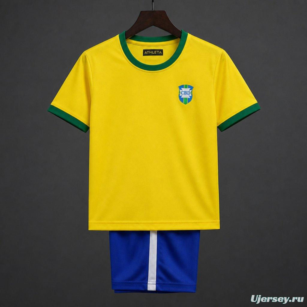 Retro Kids 1970  Brazil Yellow Jersey