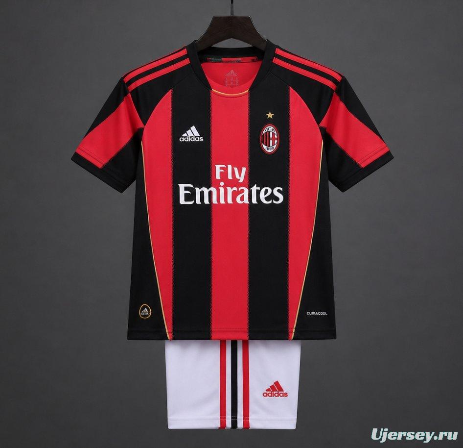 Retro Kids 11/12  AC Milan Home Jersey