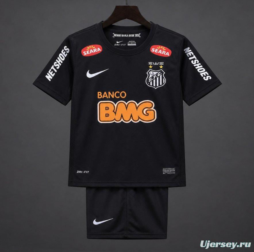 Retro Kids 12/13  Santos Black Jersey