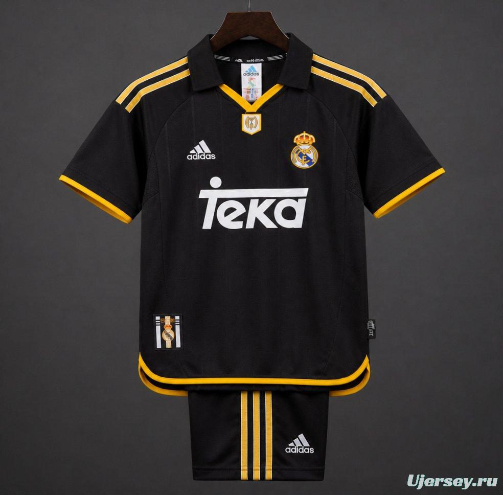 Retro Kids 99/01 Real Madrid Away Black Jersey