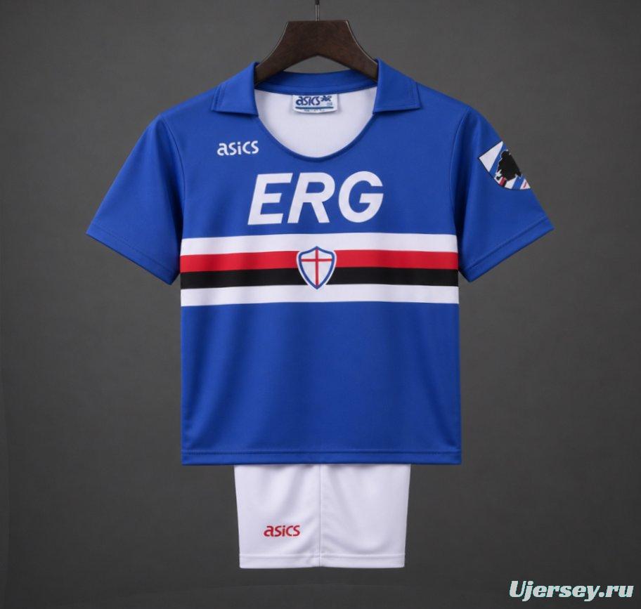 Retro Kids 1990/91 Sampdoria Home Jersey