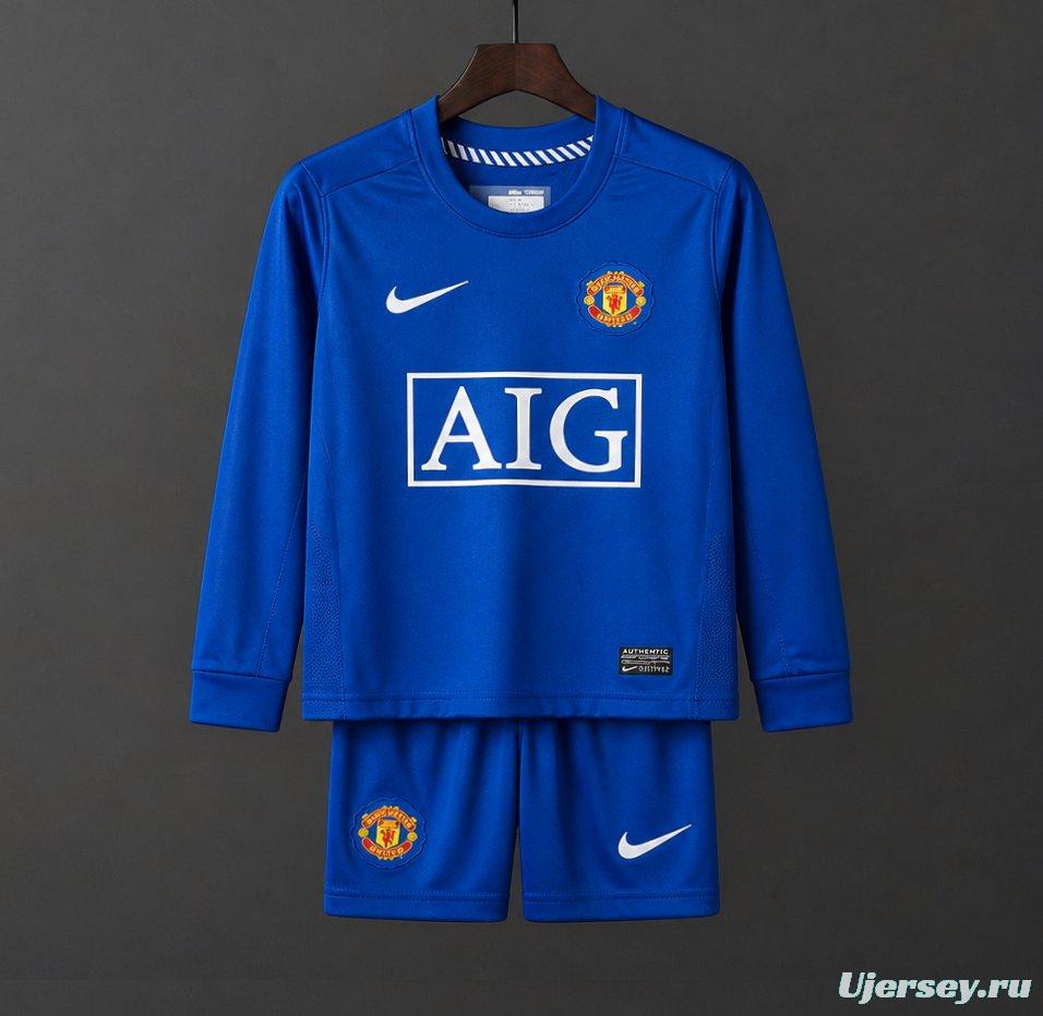 Retro Kids 08/09 Manchester United Long Sleeve Third Jersey