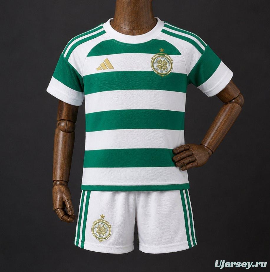 26/27 Kids Celtic Home Jersey -No Sponsors