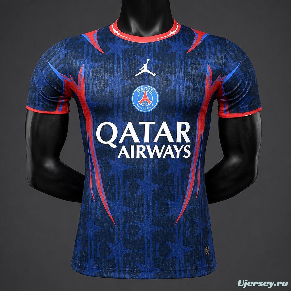 Player Version 26/27 PSG x Jordan Special Navy Blue/Red Jersey