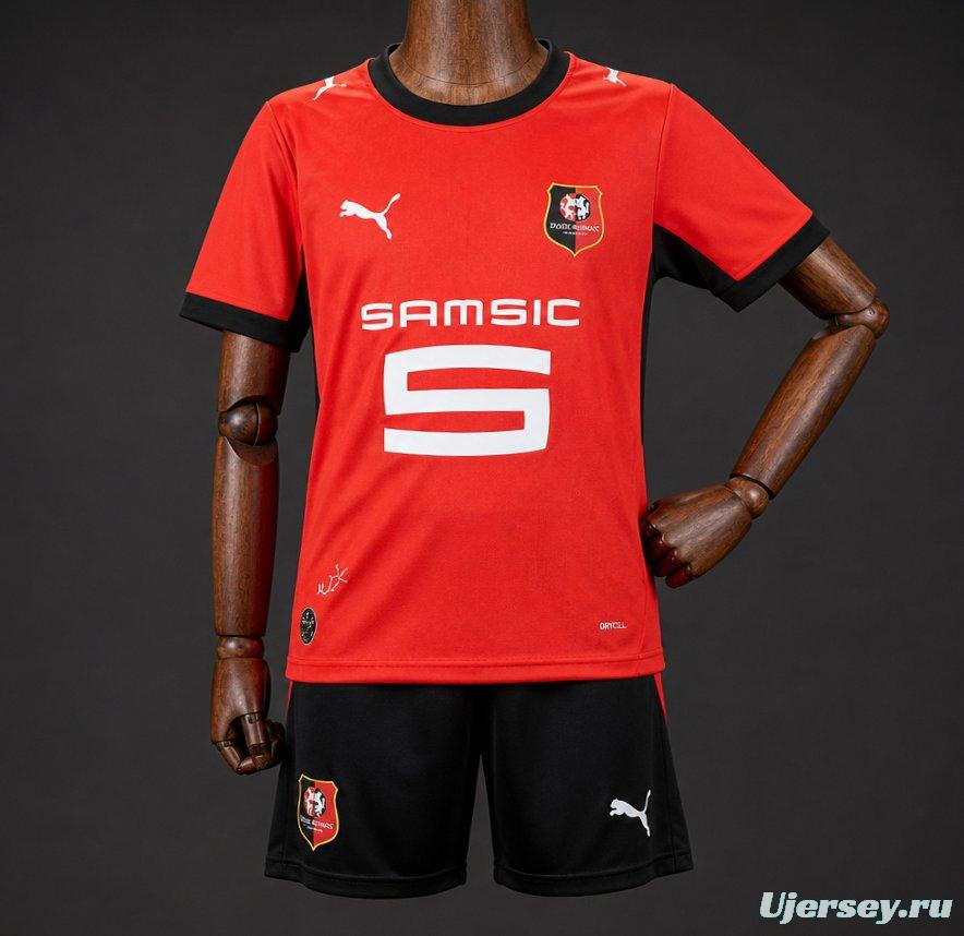 26/27 Kids Stade Rennais Red Jersey