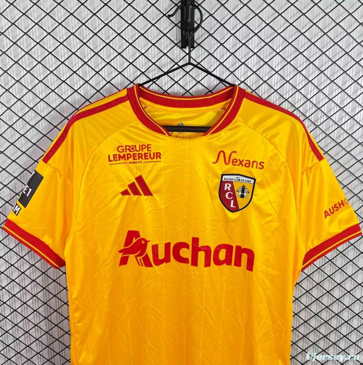 26/27 RC Lens Home Yellow Red Jersey