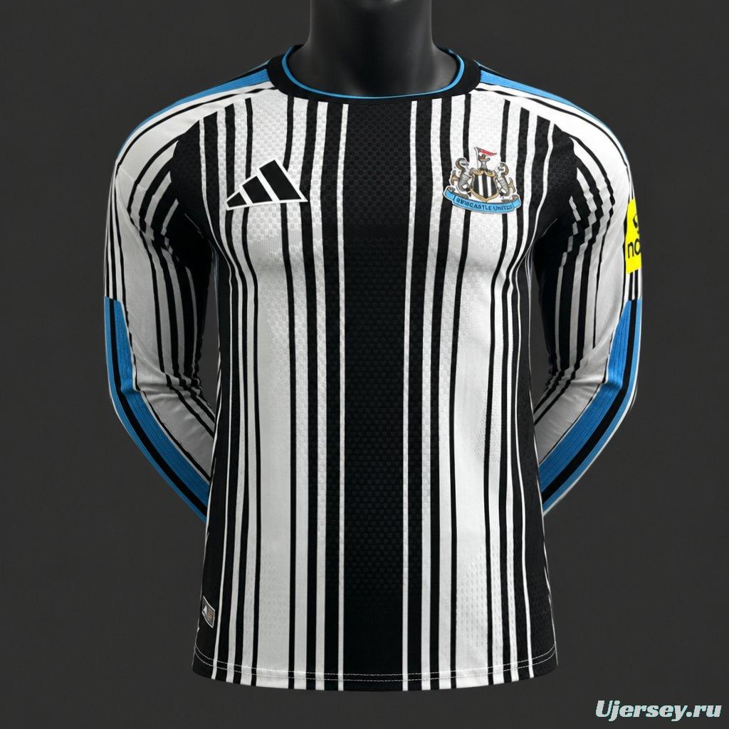 Player Version 26/27 Newcastle United Home Black White Long Sleeve Jersey