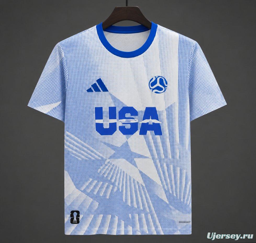 2026 USA Blue/White Pre-Match Jersey