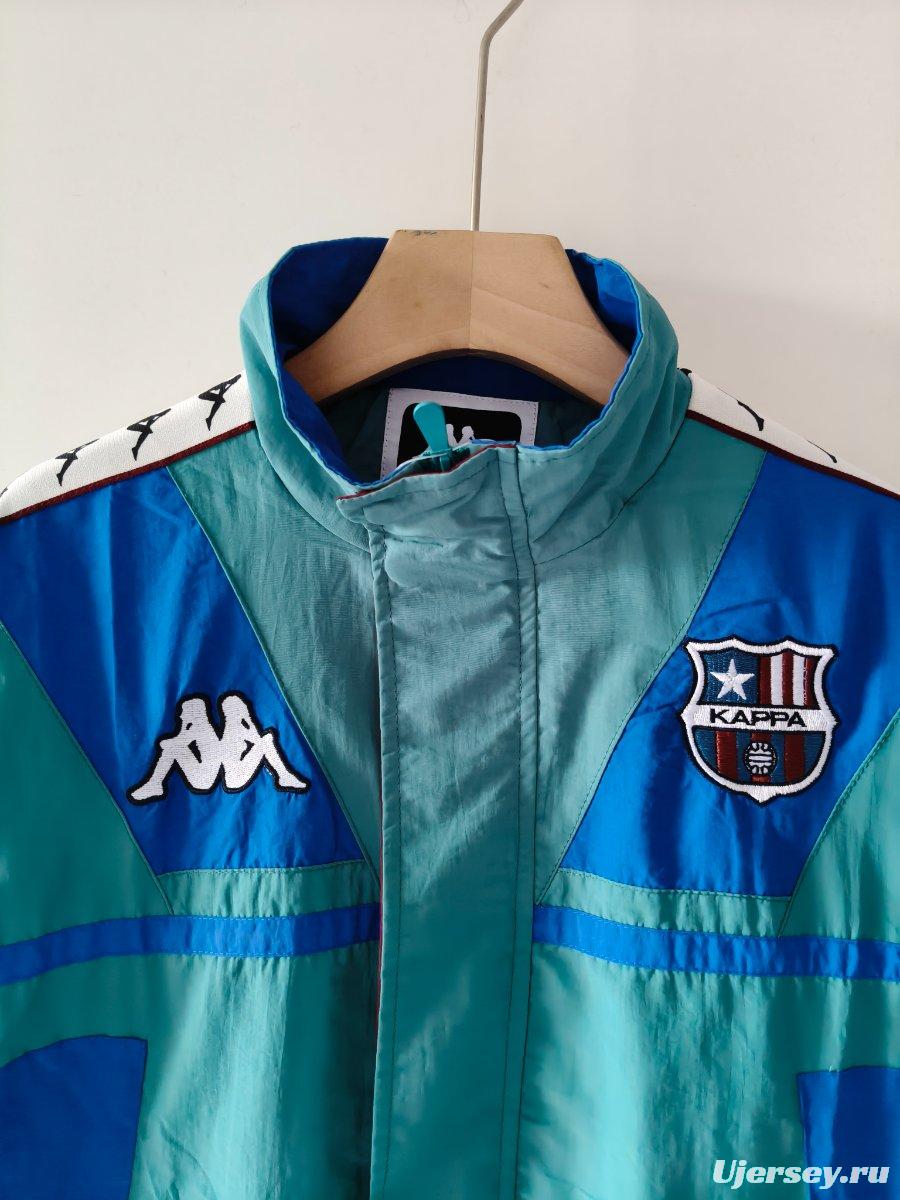 Retro 1967 Barcelona Teal & Blue & Burgundy Kappa Windbreaker Jacket