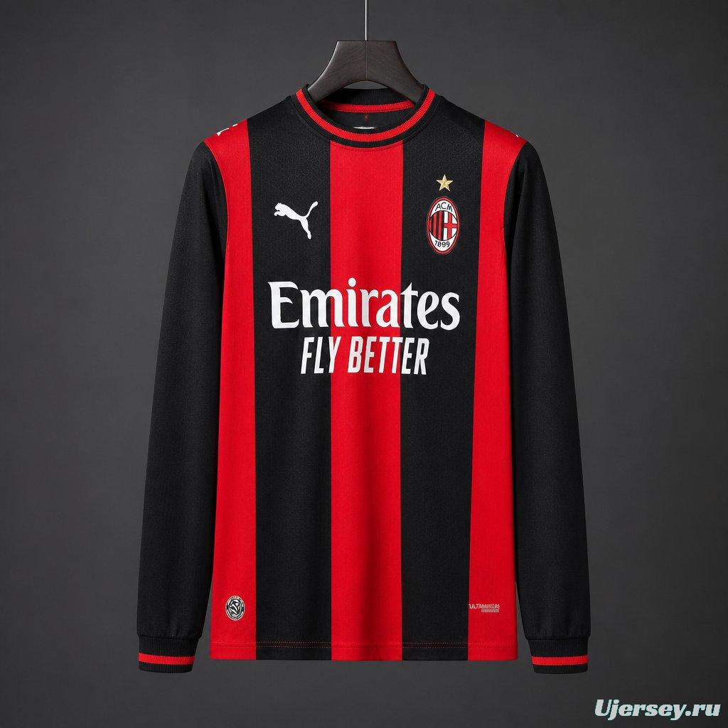 26/27 AC Milan Home Long Sleeve  Jersey