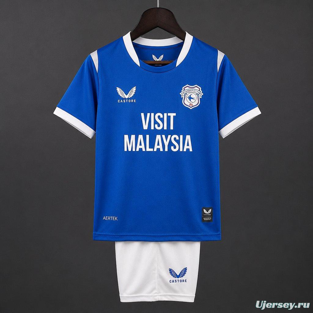 26/27 Kids Cardiff City Home Kit