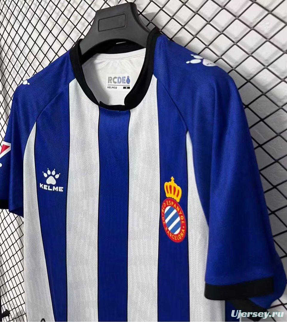 26/27 Espanyol Home Blue&White Stripe Jersey