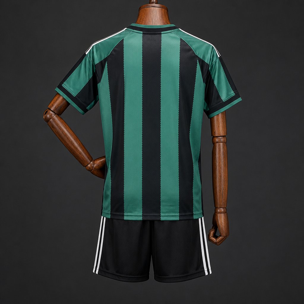 26/27 Kids  Celtic Away Green With Black Stripes Kits Jersey