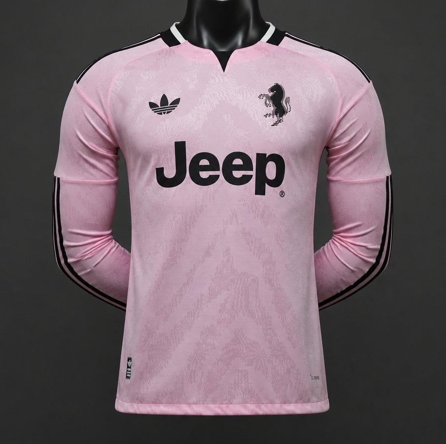 Player Version 26/27 Juventus Away Pink Long Sleeve Jersey