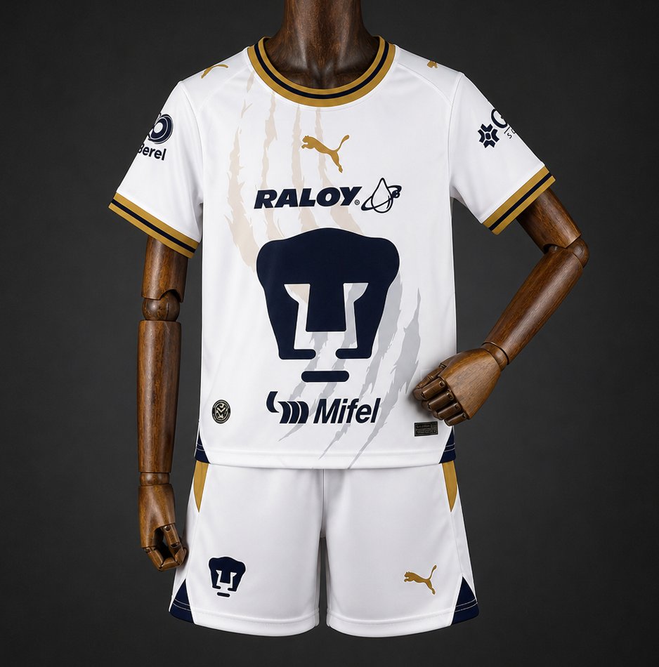 26/27 Kids Pumas Away White Jersey