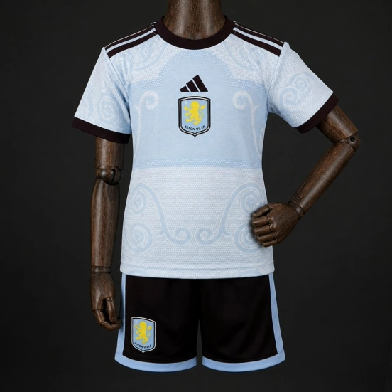 26/27 Kids  Aston Villa Light Blue  Jersey Kit