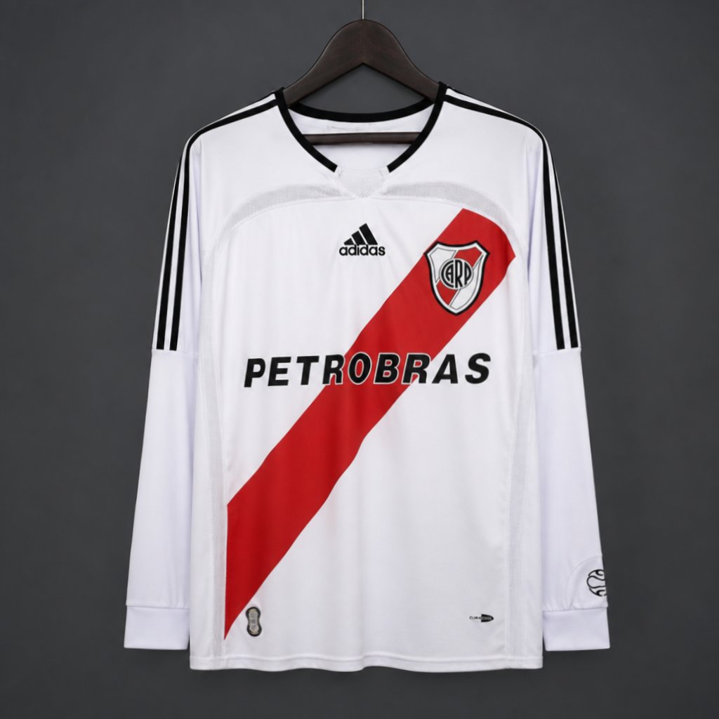 06/07 Retro Long Sleeve River Plate Home Jersey