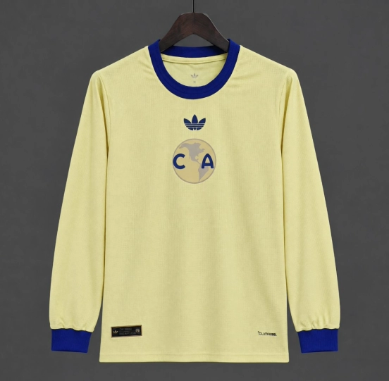 26/27 Club America Third Light Yellow 110Th Anniversary Long Sleeve Jersey