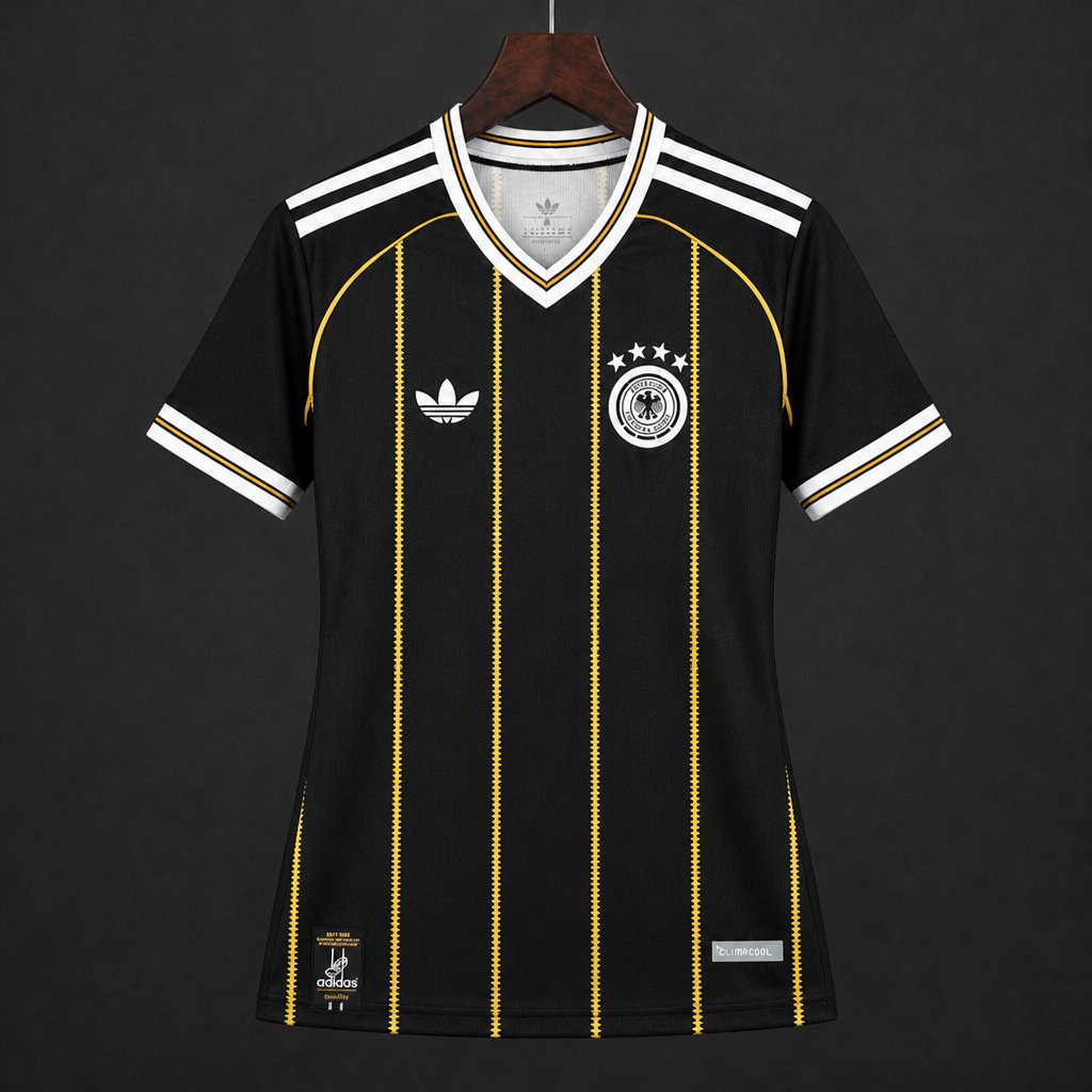 2026 Women  Germany Third Black Stripes Jersey