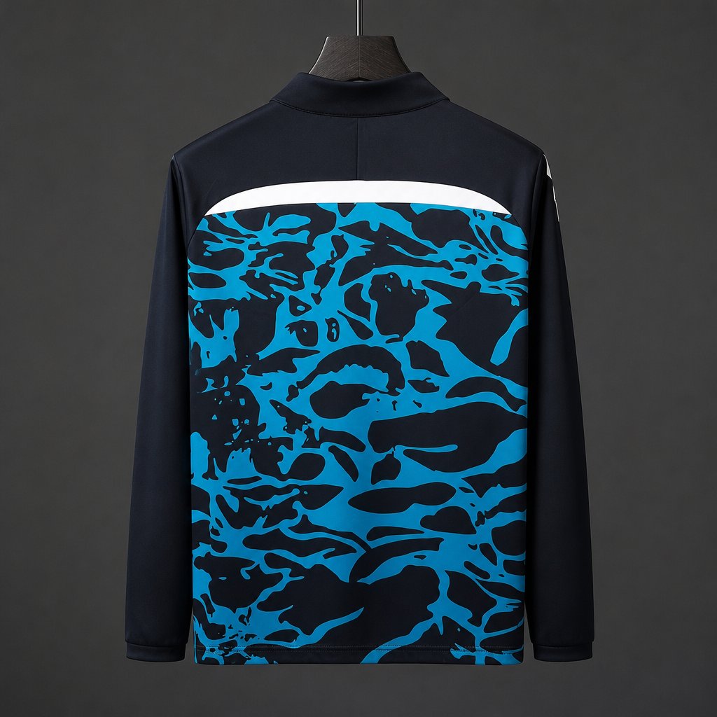 26/27 Málaga CF Navy Blue Half-Zip Long Sleeve Training Top